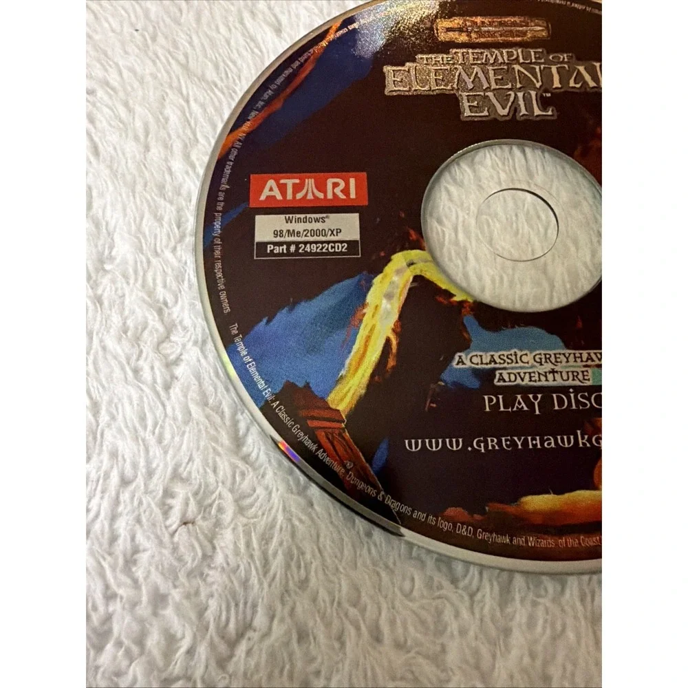 Dungeons & Dragons The Temple of Elemental Evil PC CD ROM 2003 Atari 2-Disc